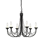 Люстра черного цвета ручной работы с канделябрами и переплетенной проволочной драпировкой Elstead Lighting варинант исполнения - 10 | Loft Concept во Владивостоке