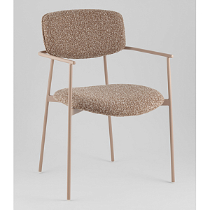 Стул Doe с подклокотниками коричневый