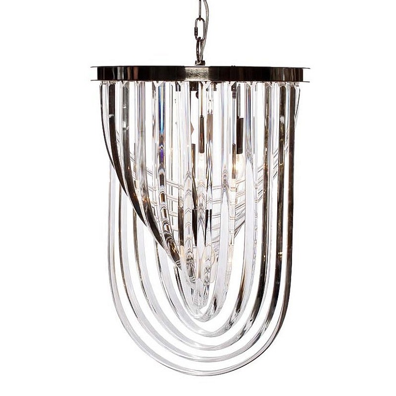 Люстра Lava Tube Pendant Clear Flat 40 Хром Прозрачный Люстра Lava Tube Pendant Clear Flat 40 Хром Прозрачный во Владивостоке | Loft Concept