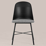 Стул из прочного пластика на металлическом основании Anora Black варинант исполнения - 2 | Loft Concept во Владивостоке