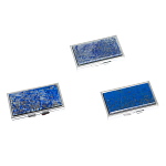 Таблетница карманная прямоугольная на 7 отделений с зеркалом и накладкой из натурального камня Лазурит Silver Stone Pillboxes варинант исполнения - 4 | Loft Concept во Владивостоке