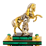 Настольный письменный набор из малахита с декором в виде лошади Leader Organizer варинант исполнения - 2 | Loft Concept во Владивостоке