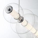 Подвесной светильник линейный с прозрачными стеклянными шарами разного диаметра Eurofase варинант исполнения - 5 | Loft Concept во Владивостоке