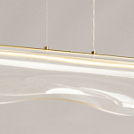 Люстра линейная с прозрачным волнообразным плафоном Wave Line варинант исполнения - 10 | Loft Concept во Владивостоке