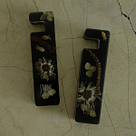 Подставка для телефона из эпоксидной смолы с цветами черная Epoxy Flowers Phone Stand Black варинант исполнения - 2 | Loft Concept во Владивостоке