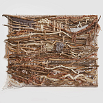 Большая Абстрактное Панно из веток и нитей Dryad Wall Art варинант исполнения - 6 | Loft Concept во Владивостоке