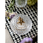 Конфетница прозрачная стеклянная на бронзовых ножках в виде морских коньков с крышкой в виде ракушки Eden Garden варинант исполнения - 4 | Loft Concept во Владивостоке