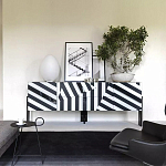 Дизайнерский комод в чёрно-белую полоску Ziqqurat варинант исполнения - 2 | Loft Concept во Владивостоке