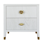 Тумба прикроватная с двумя ящиками Elsa Dreams White варинант исполнения - 5 | Loft Concept во Владивостоке