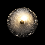 Бра в форме прозрачного стеклянного цветка с рельефной текстурой Textured Glass варинант исполнения - 4 | Loft Concept во Владивостоке