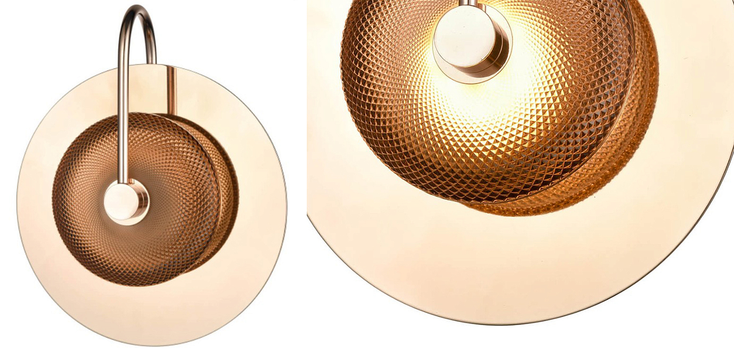 Бра Gold Disk One Mirrored Бра Gold Disk One Mirrored - Loft-Concept во Владивостоке