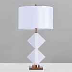 Настольная лампа белая на фигурном основании Aerial Geometry варинант исполнения - 3 | Loft Concept во Владивостоке