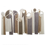 Настенный декор с бахромой белого и бежевого цвета Abstraction I варинант исполнения - 3 | Loft Concept во Владивостоке