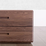 Прикроватный столик деревянный с 2-мя ящиками Moon Walnut Furniture варинант исполнения - 2 | Loft Concept во Владивостоке