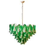 Люстра из стеклянных зеленых лепестков Petalled Illuminator варинант исполнения - 3 | Loft Concept во Владивостоке