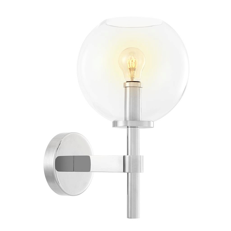 Бра Wall Lamp Jade Nickel Никель Прозрачный (Transparent) Бра Wall Lamp Jade Nickel Никель Прозрачный (Transparent) во Владивостоке | Loft Concept