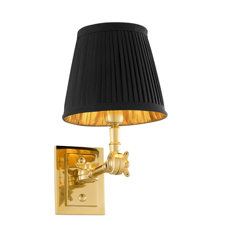 Бра Wall Lamp Wentworth Single Gold+Black Глянцевое золото Черный Бра Wall Lamp Wentworth Single Gold+Black Глянцевое золото Черный во Владивостоке | Loft Concept