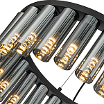 Люстра со стеклянными цилиндрическими плафонами Luminous Cylinders Smoky Round варинант исполнения - 5 | Loft Concept во Владивостоке