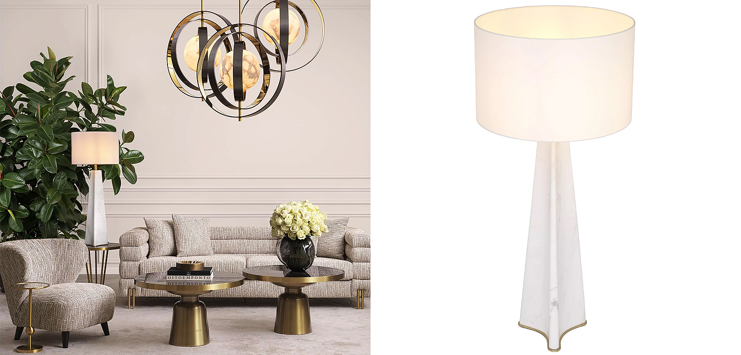 Настольная лампа Eichholtz Table Lamp Bensom Marble Настольная лампа Eichholtz Table Lamp Bensom Marble - Loft-Concept во Владивостоке