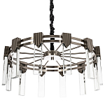 Люстра с прямоугольными хрустальными плафонами Glass Rectangles Chrome Chandelier 60 варинант исполнения - 1 | Loft Concept во Владивостоке