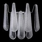 Бра с подвесками из рифленного стекла в форме капель на основании цвета хром Textured Glass варинант исполнения - 2 | Loft Concept во Владивостоке