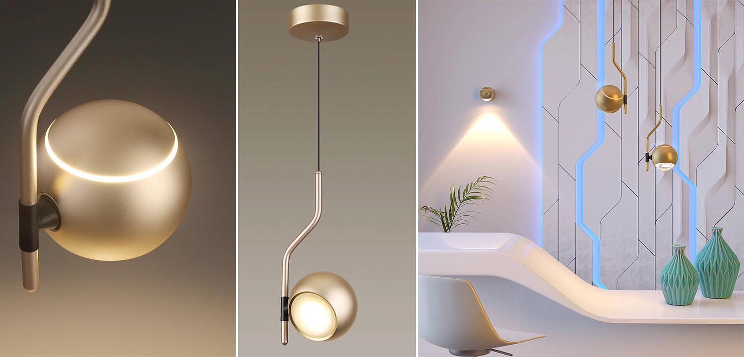 Подвесной светильник Auge Horst Gold Подвесной светильник Auge Horst Gold - Loft-Concept во Владивостоке