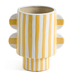 Ваза из фаянса Brighter than the Stars жёлтая полоска варинант исполнения - 1 | Loft Concept во Владивостоке