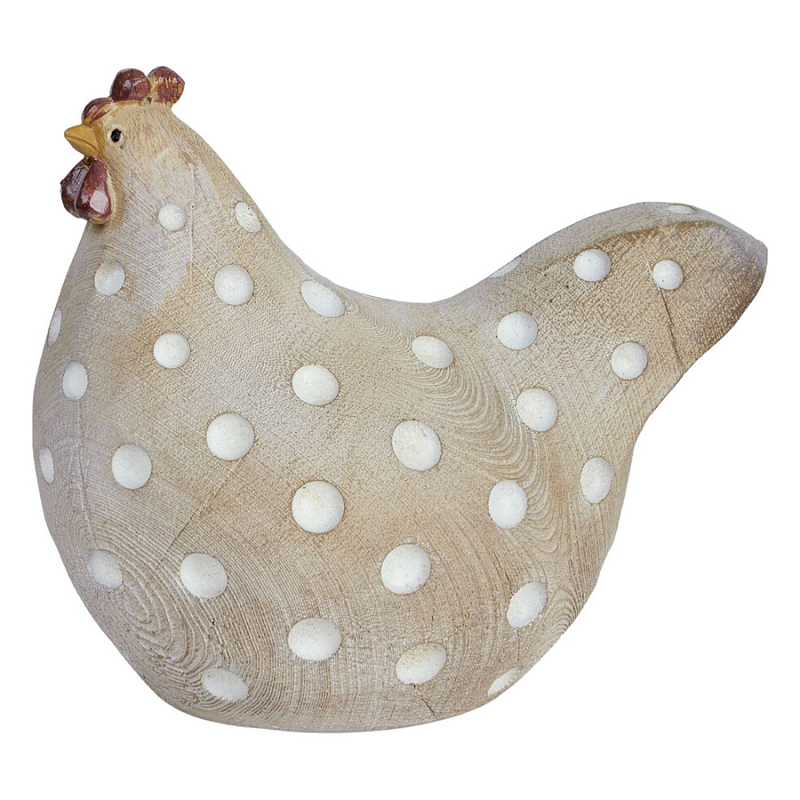Статуэтка курица с текстурной поверхностью бежевого цвета Rustic Chicken Красный Бежевый Белый Статуэтка курица с текстурной поверхностью бежевого цвета Rustic Chicken Красный Бежевый Белый во Владивостоке | Loft Concept
