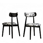 Стул обеденный деревянный с цветочной обивкой Foshan Chair варинант исполнения - 1 | Loft Concept во Владивостоке