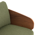 Кресло с каркасом из массива ореха Gallin Chair Green варинант исполнения - 5 | Loft Concept во Владивостоке