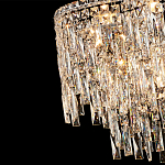 Люстра подвесная с хрустальными подвесками и металлическим основанием цвета Хром Ludivine Lighting варинант исполнения - 5 | Loft Concept во Владивостоке