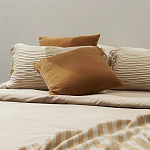 Чехол на подушку горчичного цвета с бахромой и объемным узором Ethnic mix варинант исполнения - 8 | Loft Concept во Владивостоке