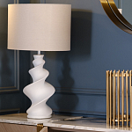 Настольная лампа с кремовым абажуром на спиралевидном основании Spun варинант исполнения - 1 | Loft Concept во Владивостоке