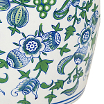 Ваза с зелено-голубым цветочным узором на белом фоне 61 см Blue & White Ornament варинант исполнения - 2 | Loft Concept во Владивостоке