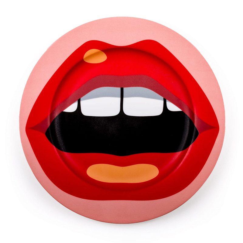 Тарелка Seletti Porcelain Plate Mouth Красный Тарелка Seletti Porcelain Plate Mouth Красный во Владивостоке | Loft Concept