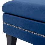 Мягкая банкетка на черных ножках с зоной для хранения Casket Blue варинант исполнения - 3 | Loft Concept во Владивостоке