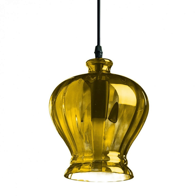 Подвесной светильник Geometry Glass Amber Bell Pendant Янтарь (Amber) Подвесной светильник Geometry Glass Amber Bell Pendant Янтарь (Amber) во Владивостоке | Loft Concept