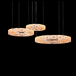 Люстра из 3-х колец с текстурной огранкой Reflection of Reality варинант исполнения - 1 | Loft Concept во Владивостоке