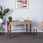 Стол письменный из массива бука с 2-мя ящиками бежевый Wenge Light варинант исполнения - 4 | Loft Concept во Владивостоке