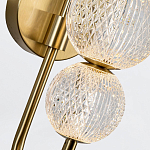 Бра цвета латунь с 6-ю рифлеными плафонами шаровидной формы Alora варинант исполнения - 3 | Loft Concept во Владивостоке