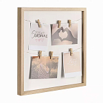 Рамка для фото с подсветкой c 6-ю деревянными прищепками в комплекте Photo Backlight варинант исполнения - 1 | Loft Concept во Владивостоке