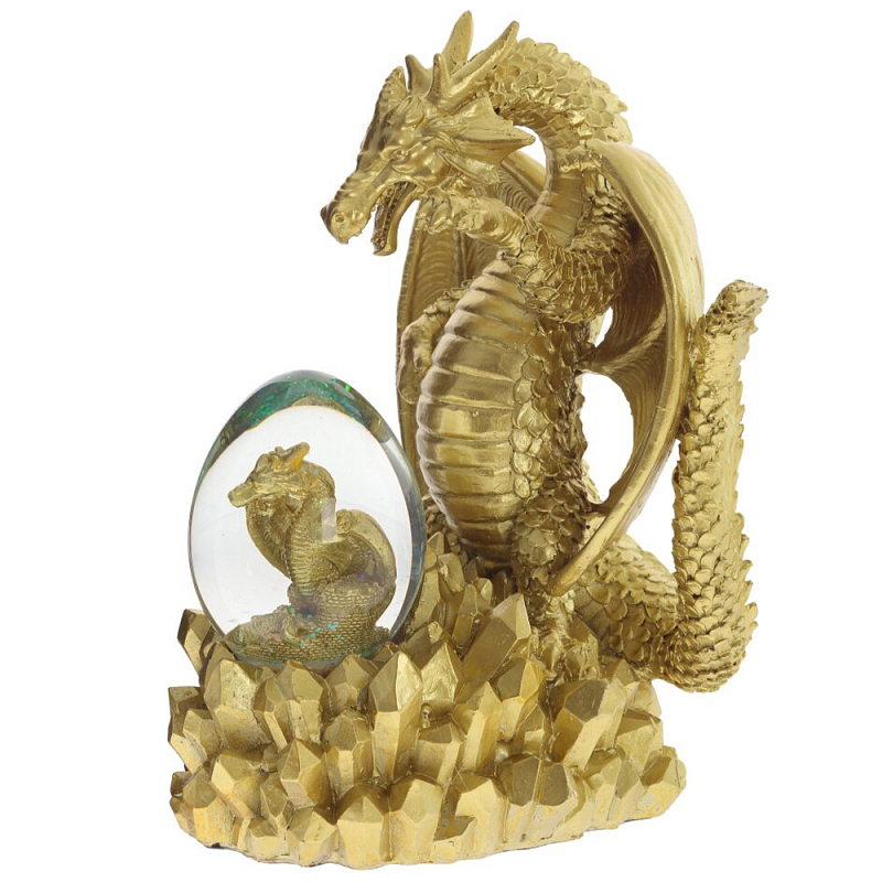 Декоративная статуэтка Дракон Dragon Glass Egg Gold Прозрачное Стекло Золотой Декоративная статуэтка Дракон Dragon Glass Egg Gold Прозрачное Стекло Золотой во Владивостоке | Loft Concept
