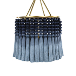 Люстра синяя плетеная с кисточками Boho Tassel Chandelier варинант исполнения - 1 | Loft Concept во Владивостоке