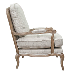 Кресло со спинкой из ротанга Ellie Rattan Armchair beige print flax варинант исполнения - 1 | Loft Concept во Владивостоке