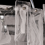 Люстра круглая с подвесными прямоугольными пластинами из стекла Glacier Panels варинант исполнения - 9 | Loft Concept во Владивостоке