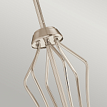 Люстра цвета никель с 6-ю рифлеными стеклянными плафонами и изогнутым каркасом Kichler варинант исполнения - 5 | Loft Concept во Владивостоке