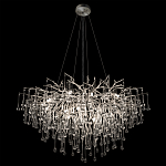 Люстра подвесная с прозрачными стеклянными подвесками в форме капель Диаметр 100 см Droplet Chandelier варинант исполнения - 15 | Loft Concept во Владивостоке