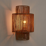 Бра с плетенным из джута плафоном Jutti H30 см варинант исполнения - 2 | Loft Concept во Владивостоке