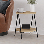 Стол приставной с 2-мя круглыми столешницами из дерева ESSEL OAK варинант исполнения - 7 | Loft Concept во Владивостоке