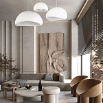 Подвесной светильник с куполообразным белым фактурным абажуром Sergey Makhno варинант исполнения - 7 | Loft Concept во Владивостоке